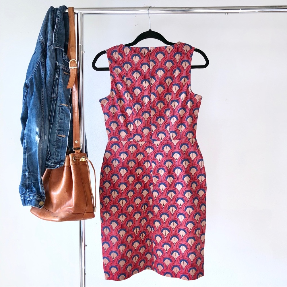 Mata Traders • Retro Red Twill Wiggle Dress NWT - Picture 6 of 6